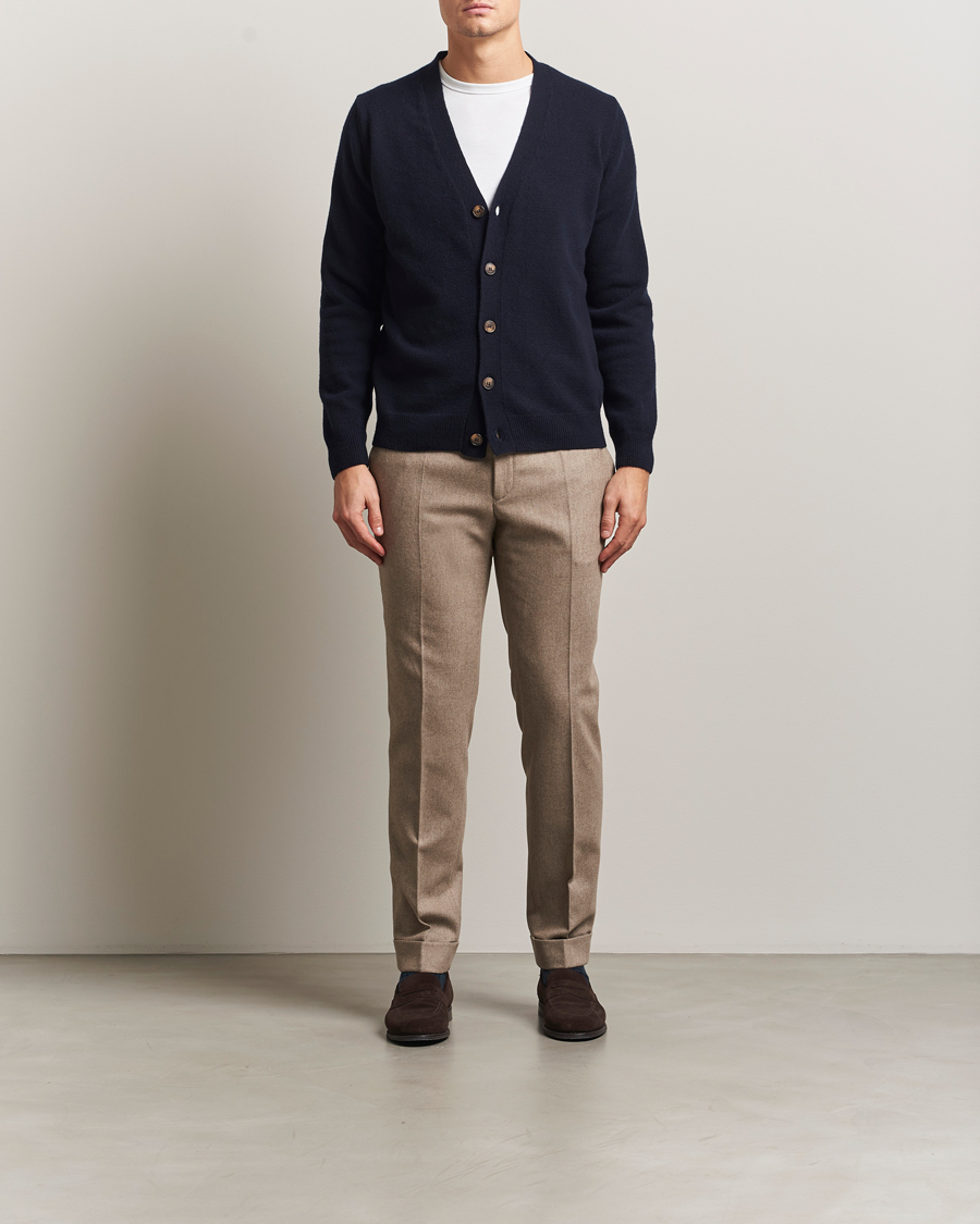 Hombres | Jerséis y prendas de punto | Oscar Jacobson | Eduardo Wool Cardigan Navy