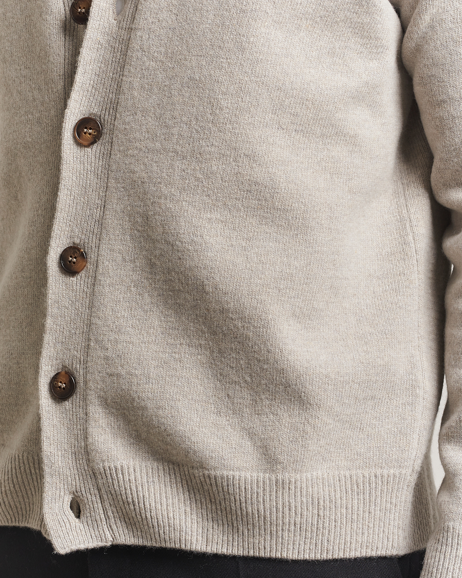 Hombres | Jerséis y prendas de punto | Oscar Jacobson | Eduardo Wool Cardigan Beige