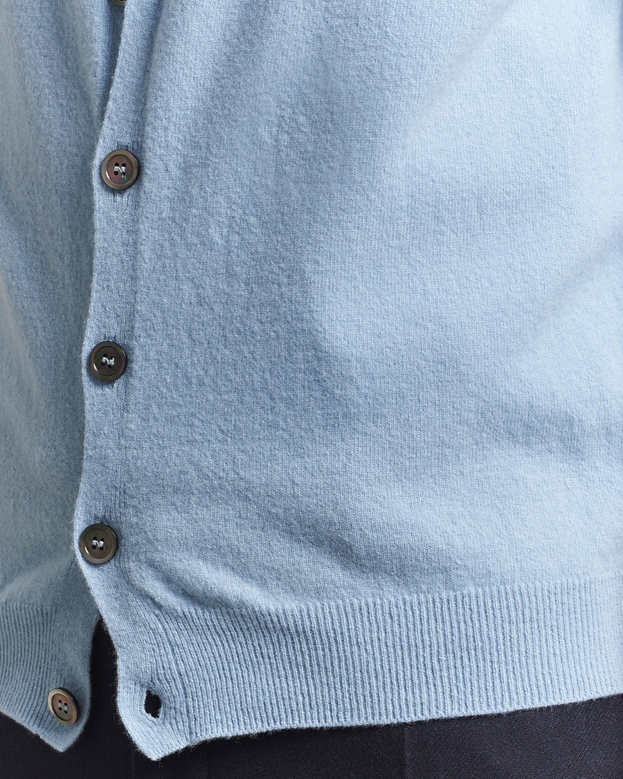 Hombres | Jerséis y prendas de punto | Oscar Jacobson | Guiseppe Buttoned Vest Light Blue