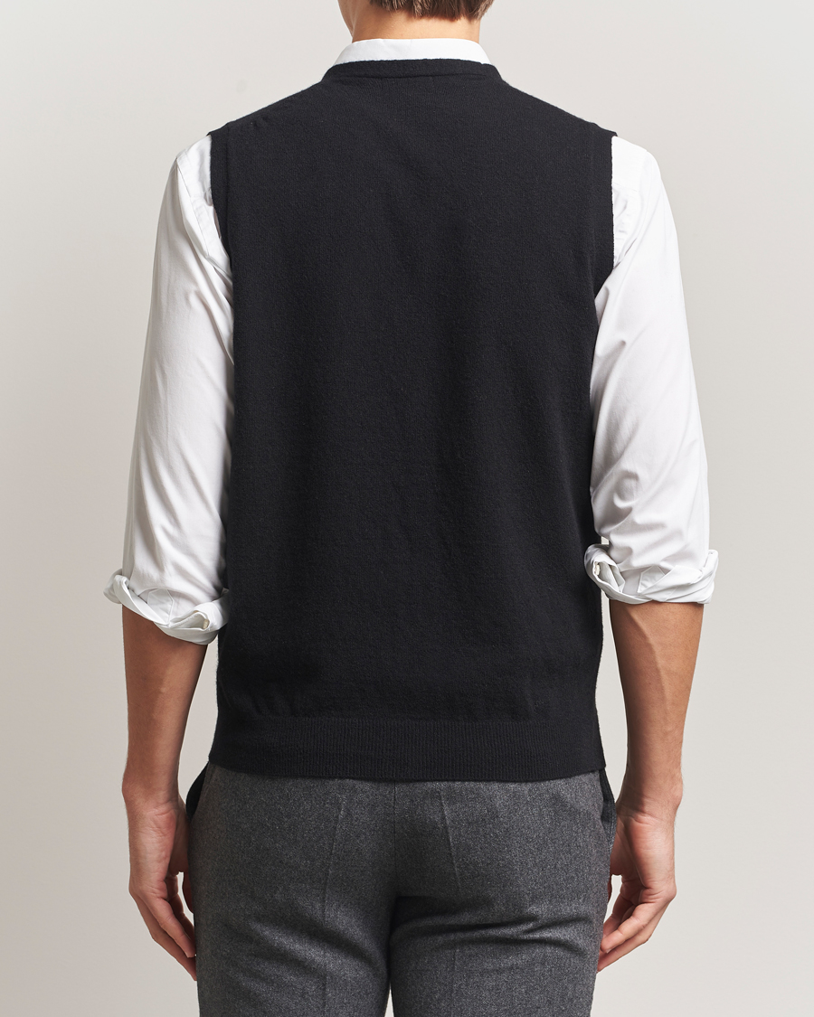 Hombres | Jerséis y prendas de punto | Oscar Jacobson | Guiseppe Buttoned Vest Black
