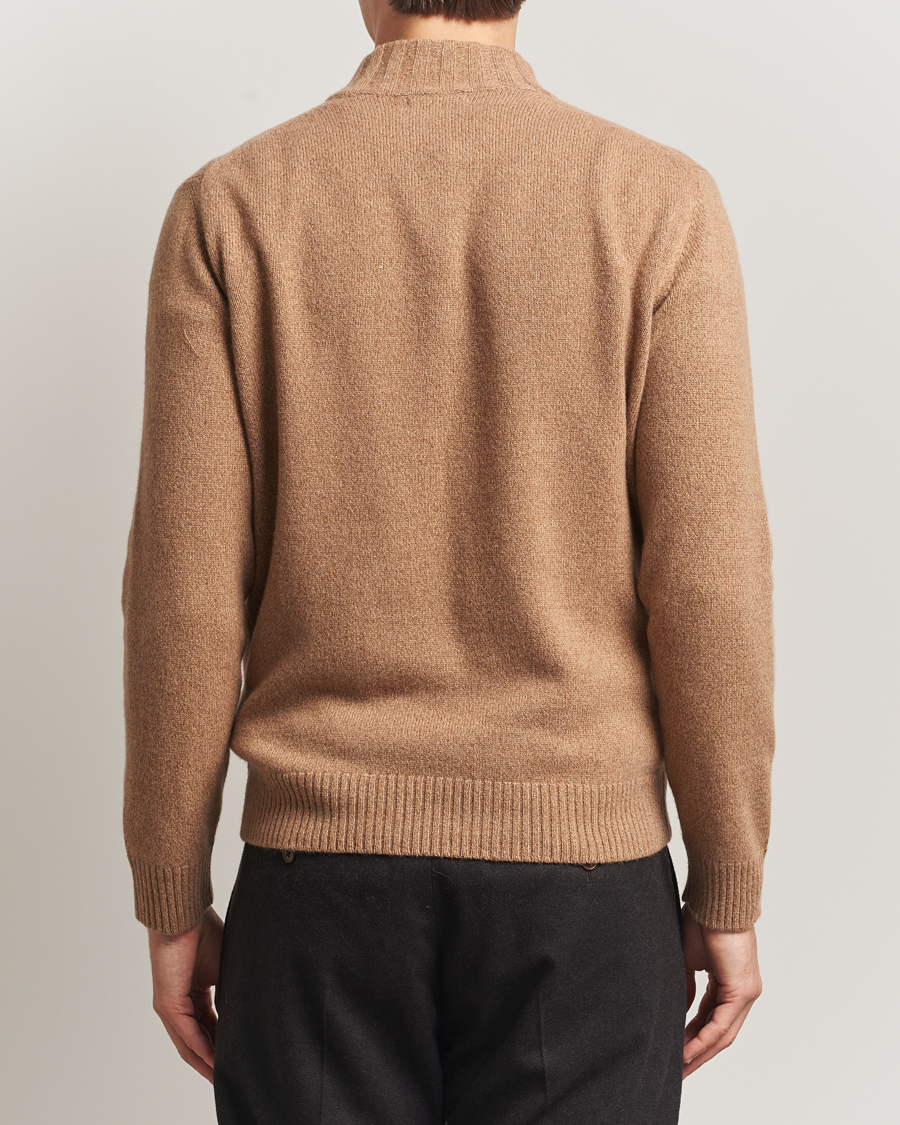 Hombres | Jerséis y prendas de punto | Oscar Jacobson | Paul Wool/Cashmere Half-Zip Beige