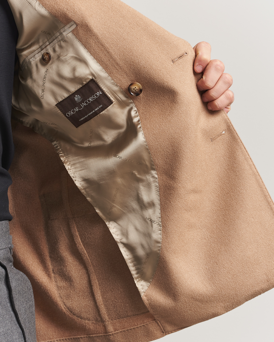 Hombres | Blazers | Oscar Jacobson | Farris Baby Camel Loro Piana Blazer Beige