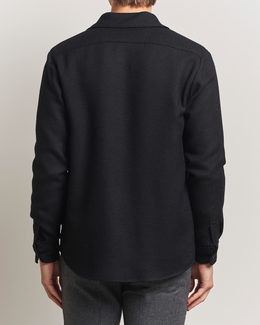 Hombres | Abrigos y chaquetas | Oscar Jacobson | Maverick Wool Overshirt Black
