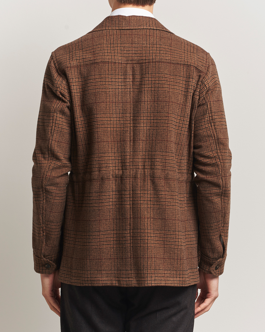 Hombres | Abrigos y chaquetas | Oscar Jacobson | Sirolo Checked Shirt Jacket Brown