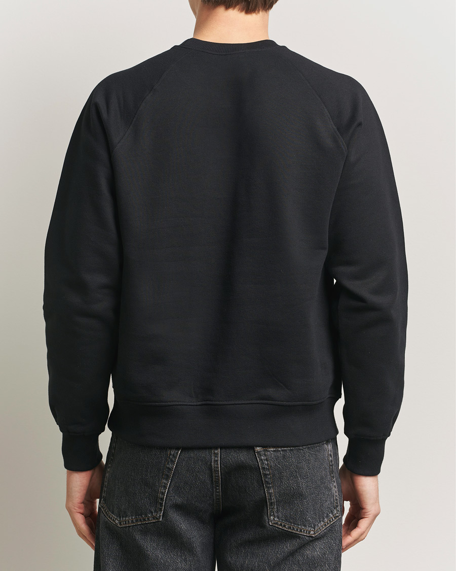 Hombres | Jerséis y prendas de punto | Nudie Jeans | Palle Logo Crew Neck Sweatshirt Black