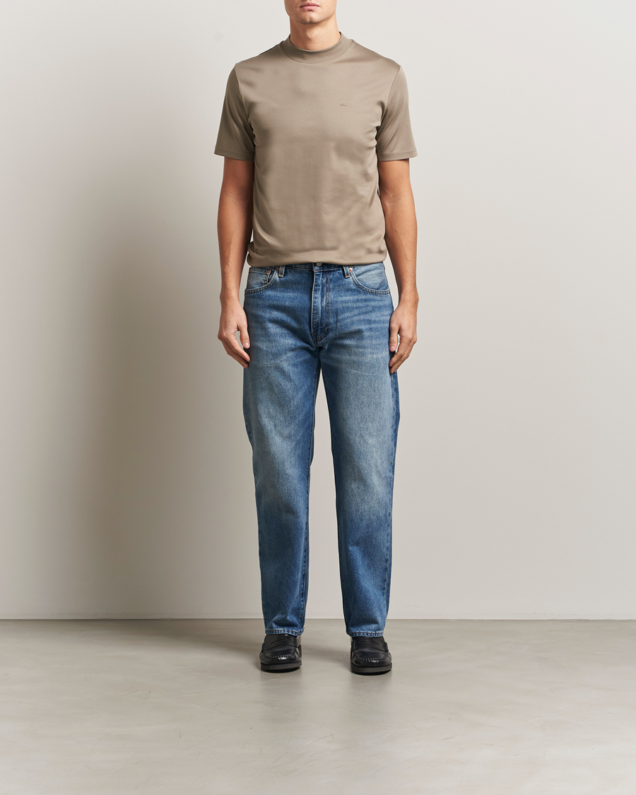 Hombres | Camisetas | J.Lindeberg | Ace Mock Neck T-Shirt Brindle