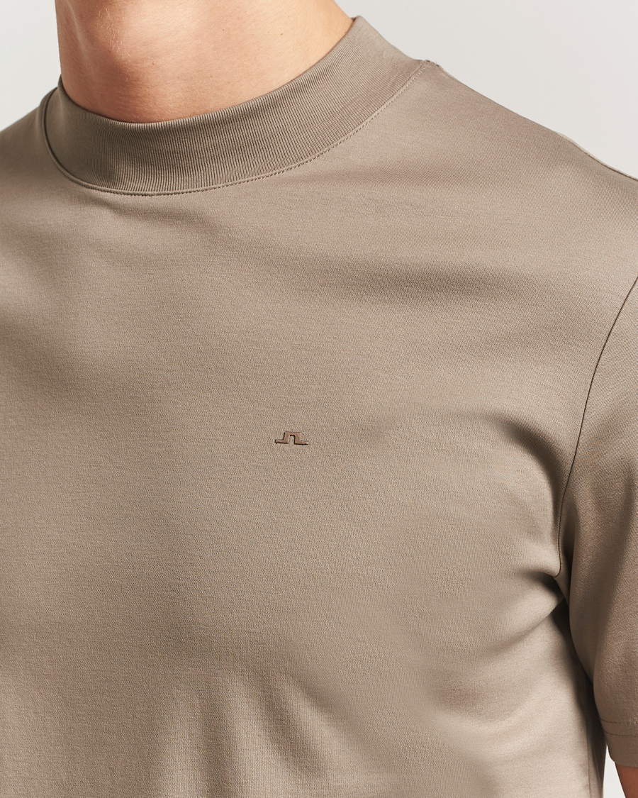 Hombres | Camisetas | J.Lindeberg | Ace Mock Neck T-Shirt Brindle