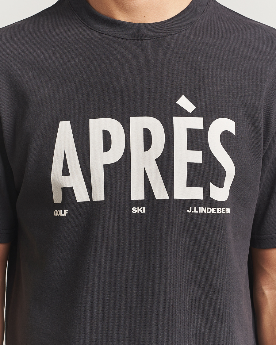 Hombres | Camisetas | J.Lindeberg | Hale Printed Crew Neck T-Shirt Black