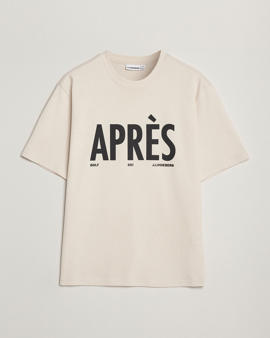 Hombres | Camisetas | J.Lindeberg | Hale Printed Crew Neck T-Shirt Moonbeam