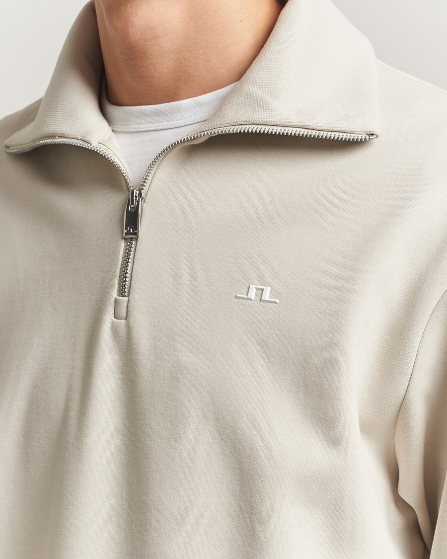 Hombres | Jerséis y prendas de punto | J.Lindeberg | Callan Jersey Half Zip Moonbeam