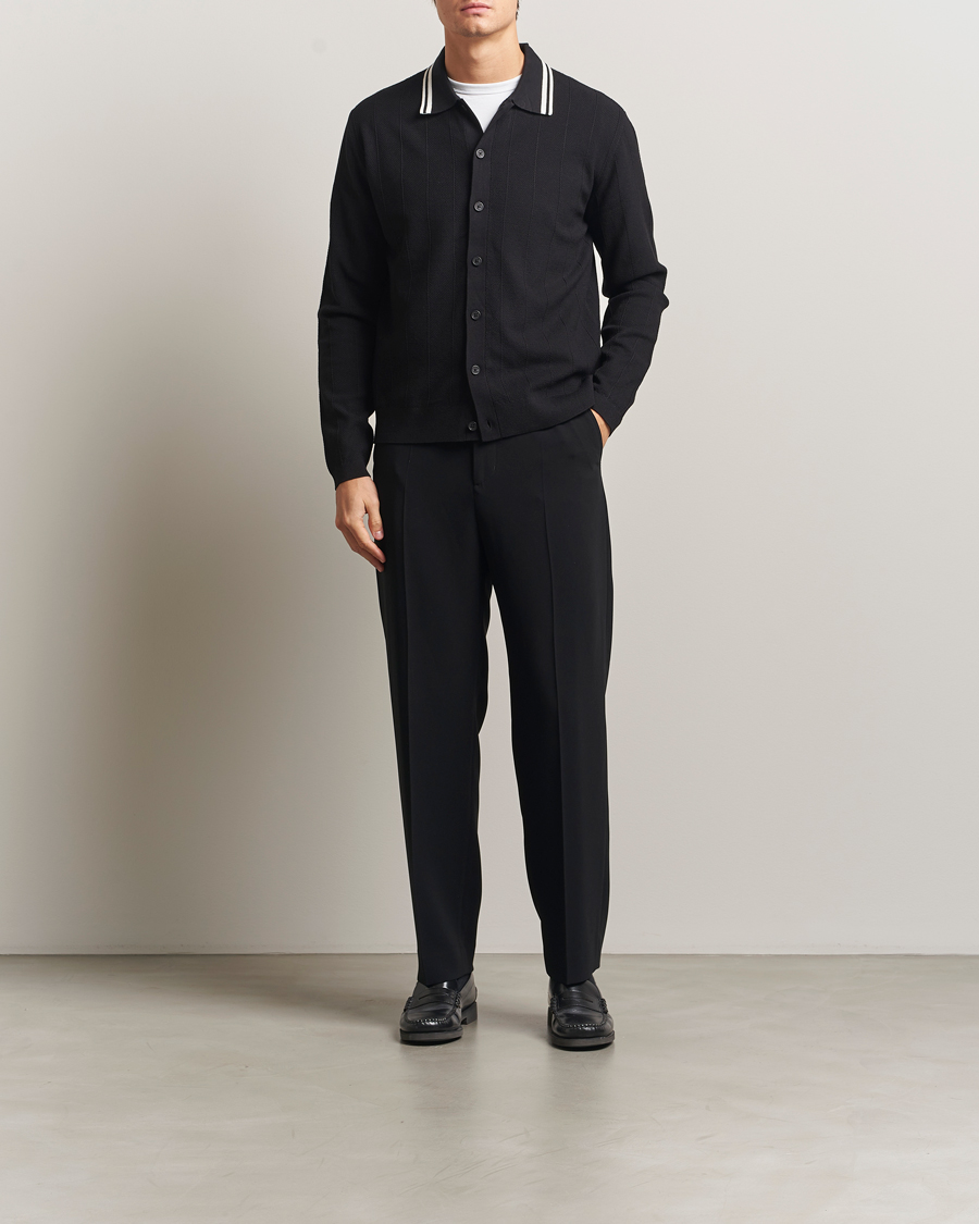 Hombres | Jerséis y prendas de punto | J.Lindeberg | Willem Structured Cardigan Black