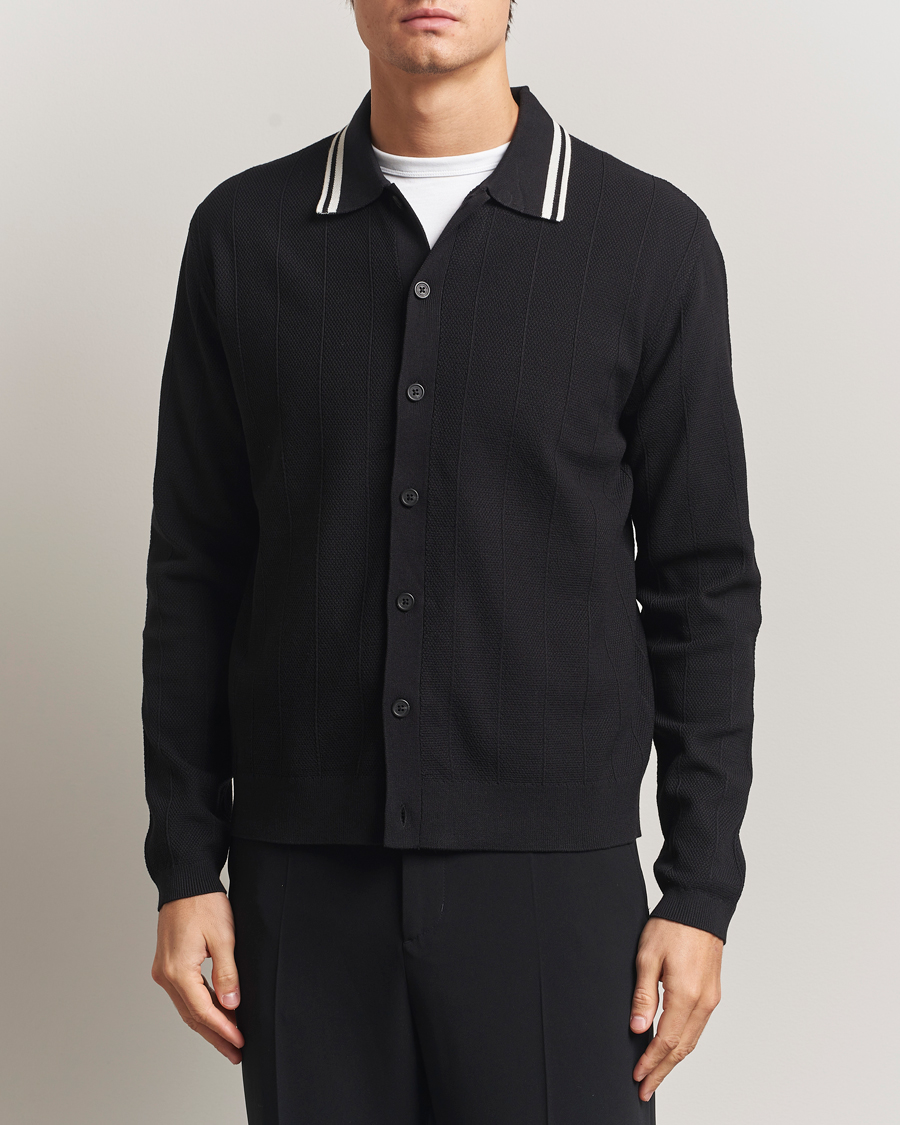 Hombres | Jerséis y prendas de punto | J.Lindeberg | Willem Structured Cardigan Black