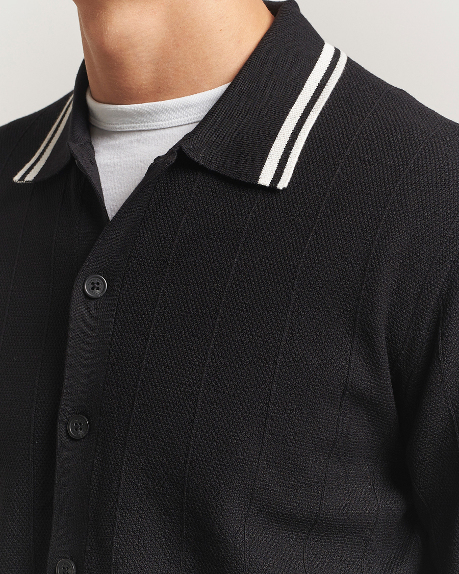 Hombres | Jerséis y prendas de punto | J.Lindeberg | Willem Structured Cardigan Black
