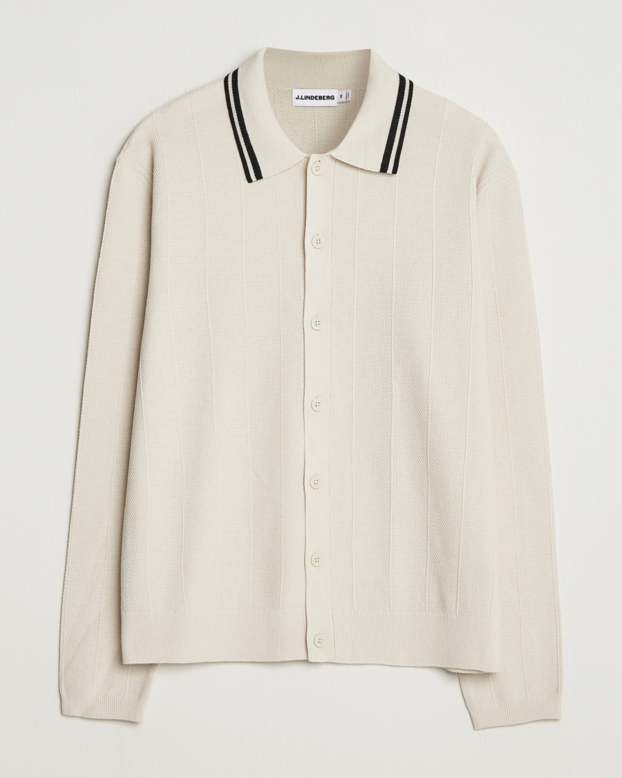 Hombres | Jerséis y prendas de punto | J.Lindeberg | Willem Structured Cardigan Moonbeam