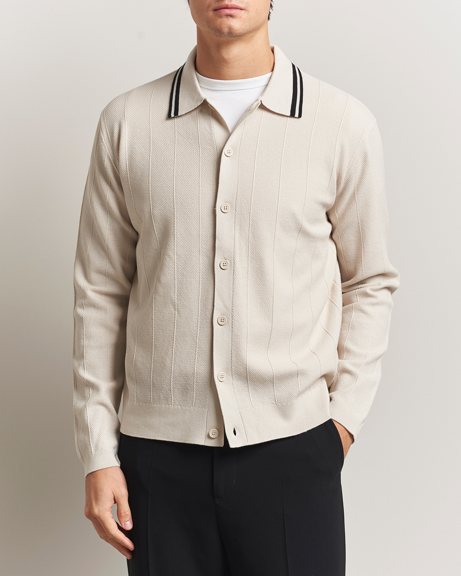 Hombres | Jerséis y prendas de punto | J.Lindeberg | Willem Structured Cardigan Moonbeam