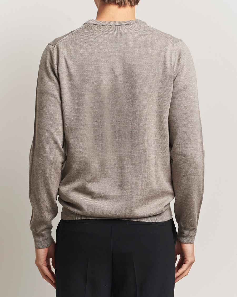 Hombres | Jerséis y prendas de punto | J.Lindeberg | Keane Merino Crew Neck Brindle Melange