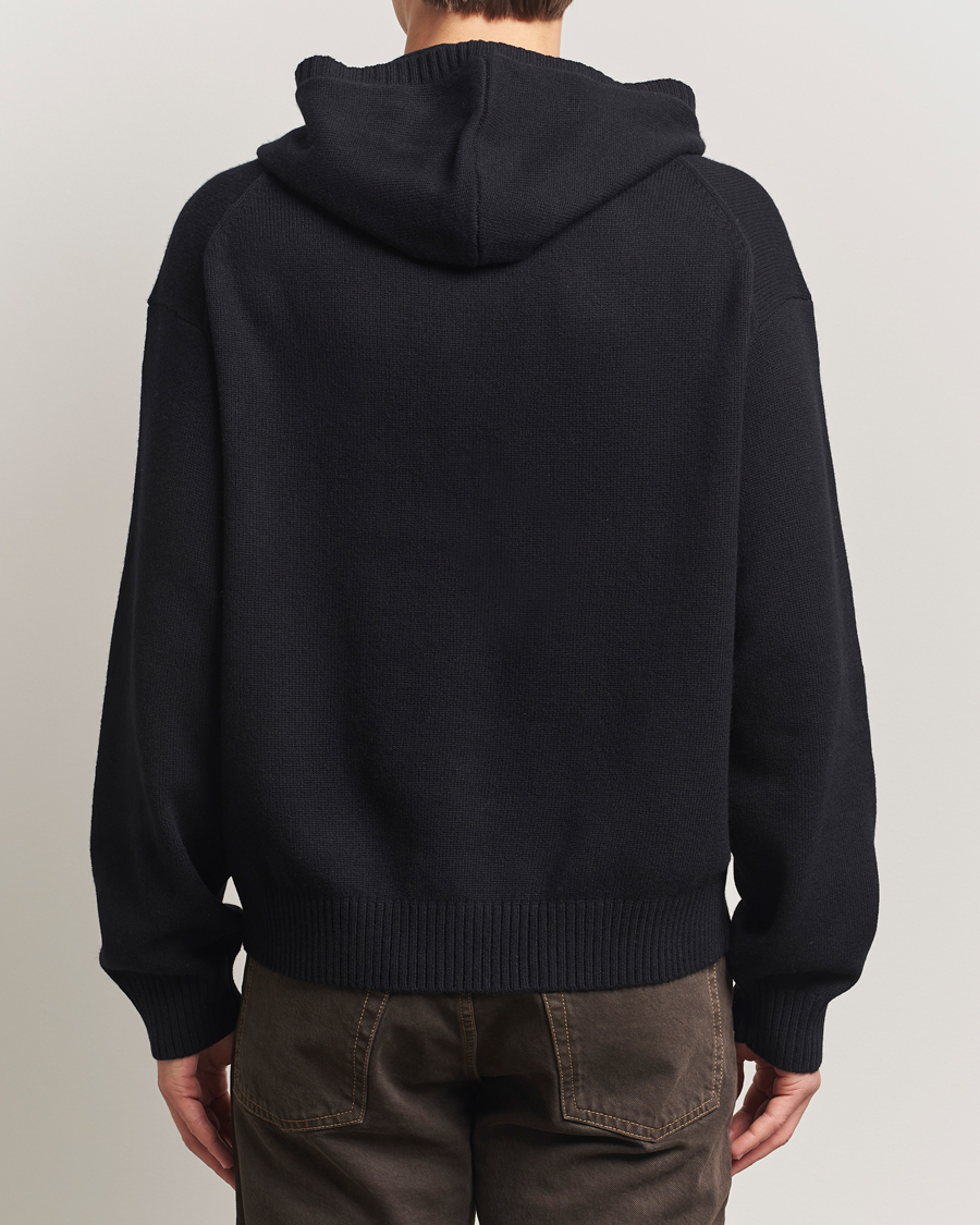 Hombres | Jerséis y prendas de punto | J.Lindeberg | Edward Wool Knitted Hoodie Black