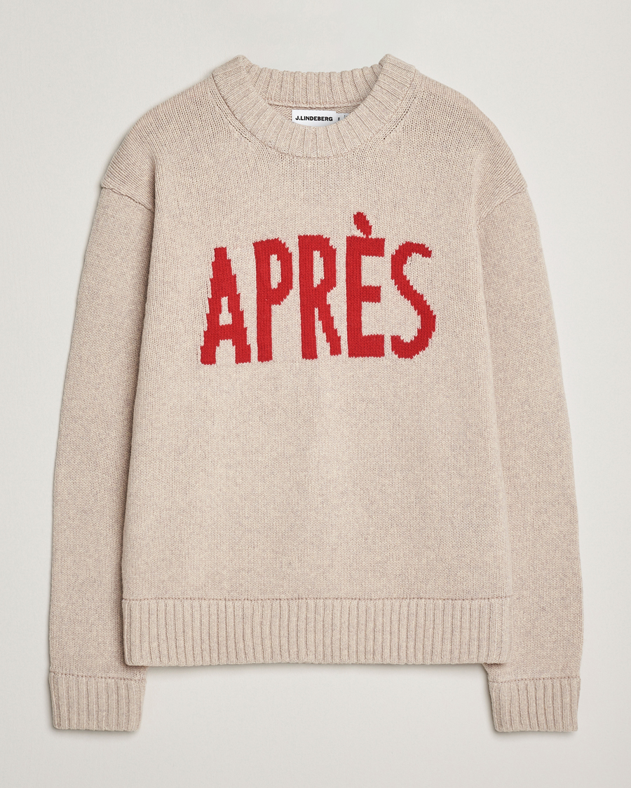 Hombres | Jerséis y prendas de punto | J.Lindeberg | Fabian Graphic Knitted Sweater Moonbeam