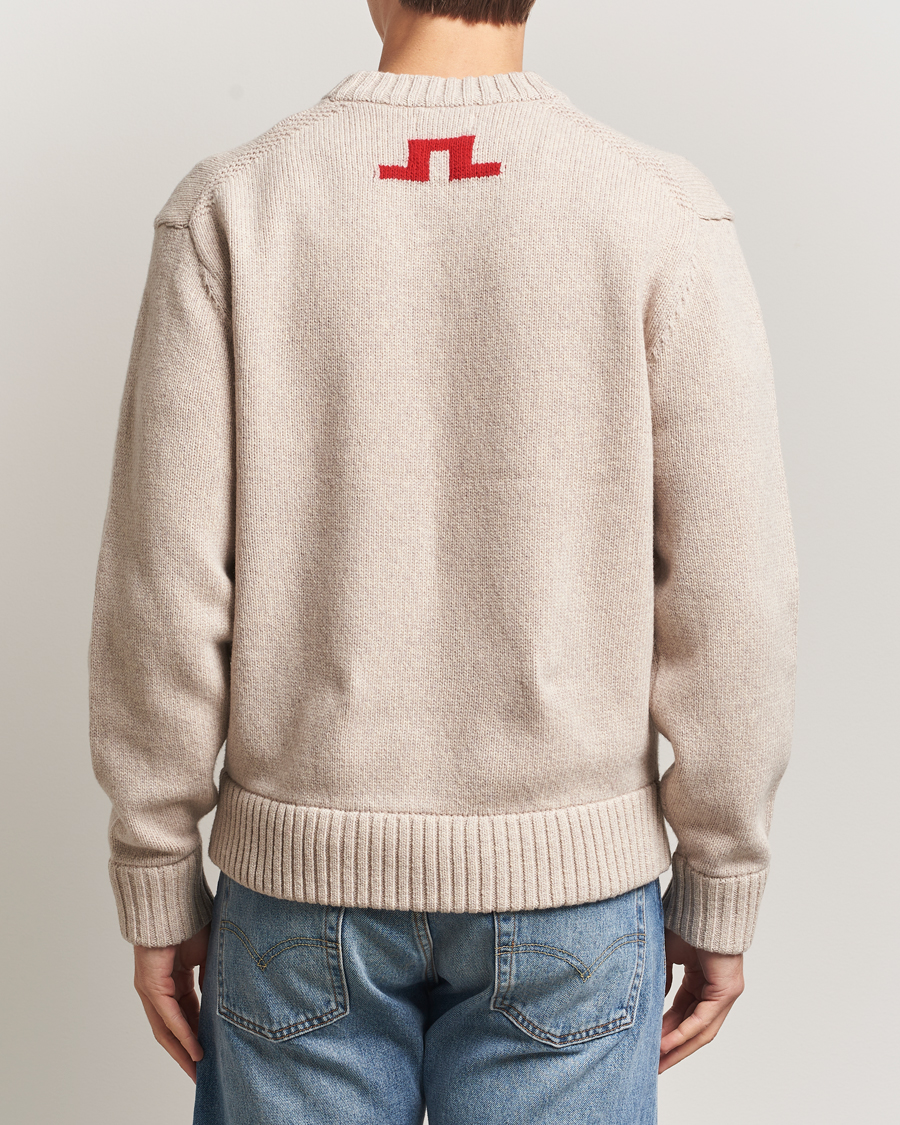 Hombres | Jerséis y prendas de punto | J.Lindeberg | Fabian Graphic Knitted Sweater Moonbeam