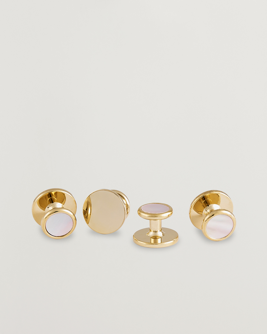 Hombres | Gemelos | Amanda Christensen | Cufflink & Shirt Studs Set Gold