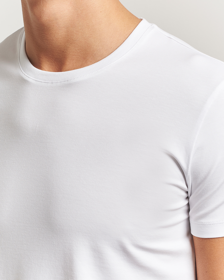 Hombres | Camisetas | Falke | 2-Pack Cotton Crew Neck T-Shirt White