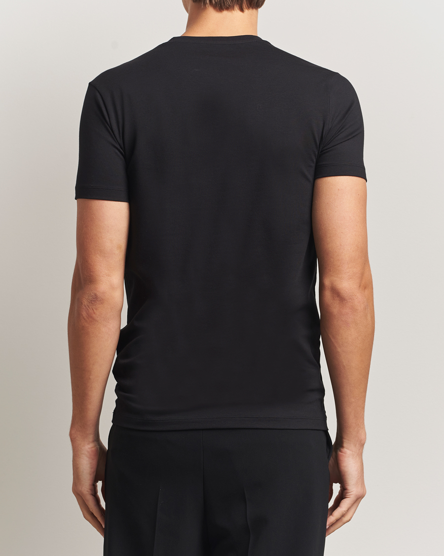 Hombres | Camisetas | Falke | 2-Pack Cotton Crew Neck T-Shirt Black