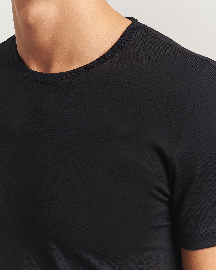 Hombres | Camisetas | Falke | 2-Pack Cotton Crew Neck T-Shirt Black
