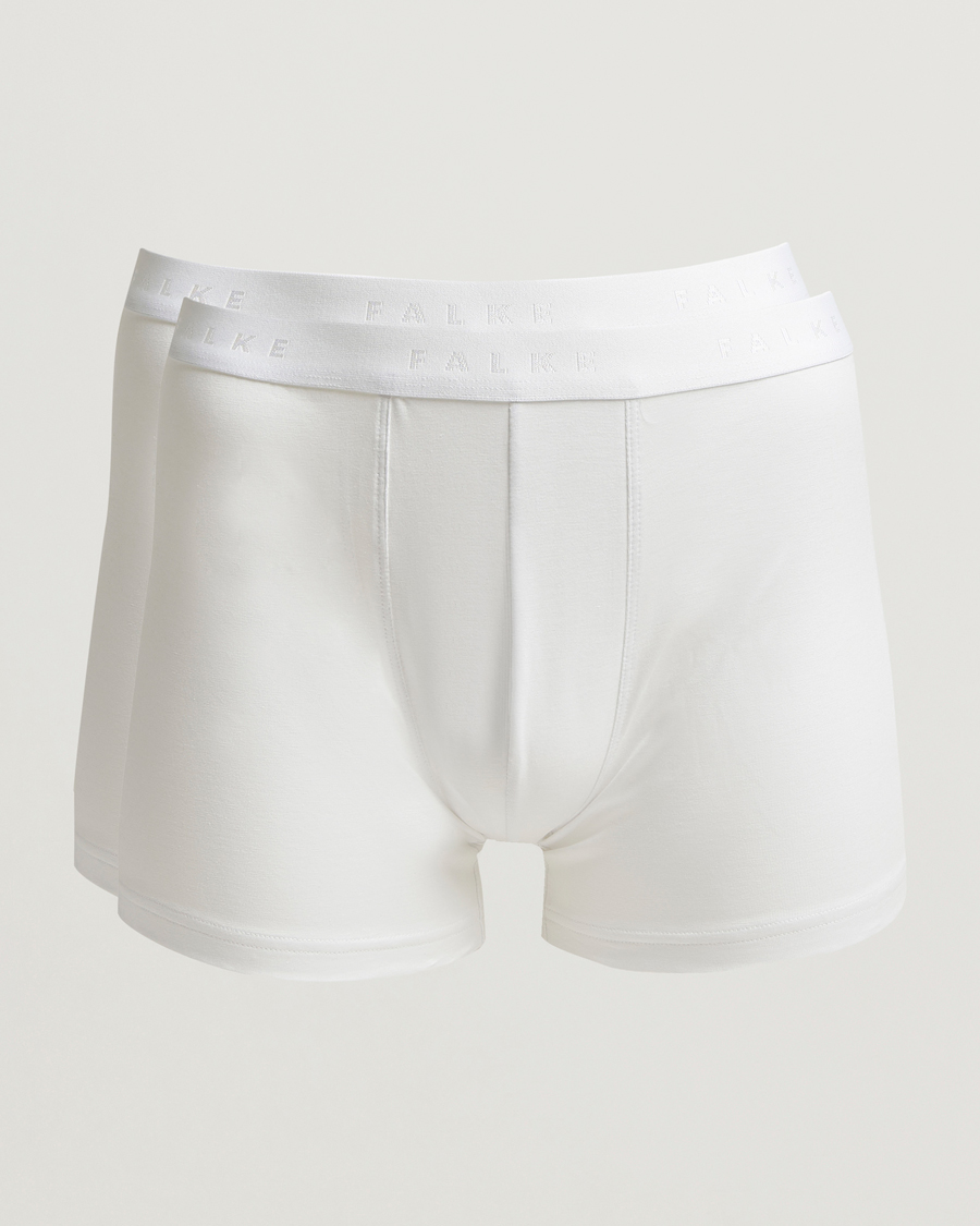 Hombres | Ropa interior y calcetines | Falke | 2-Pack Cotton Boxer Briefs White