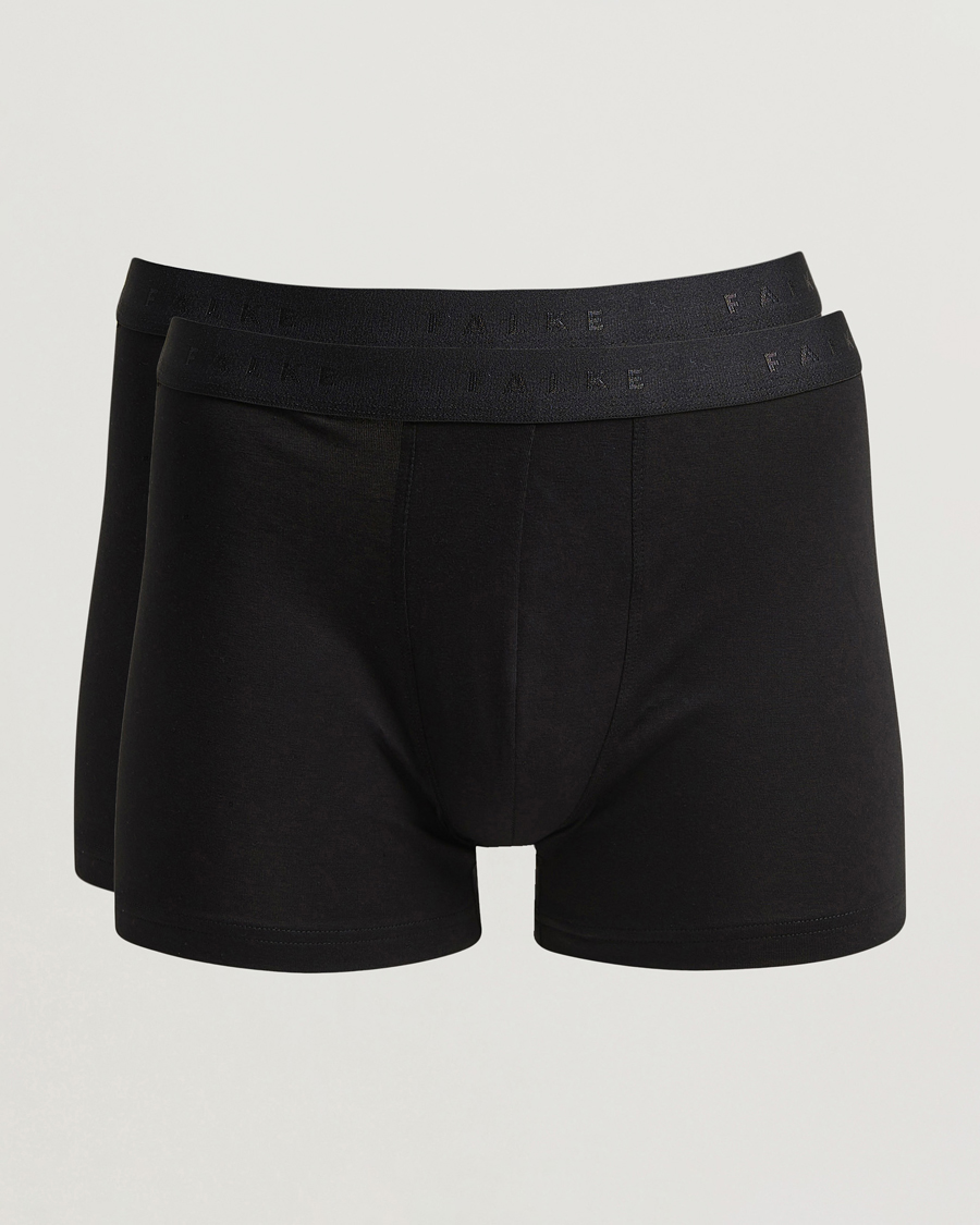 Hombres | Ropa interior y calcetines | Falke | 2-Pack Cotton Boxer Briefs Black