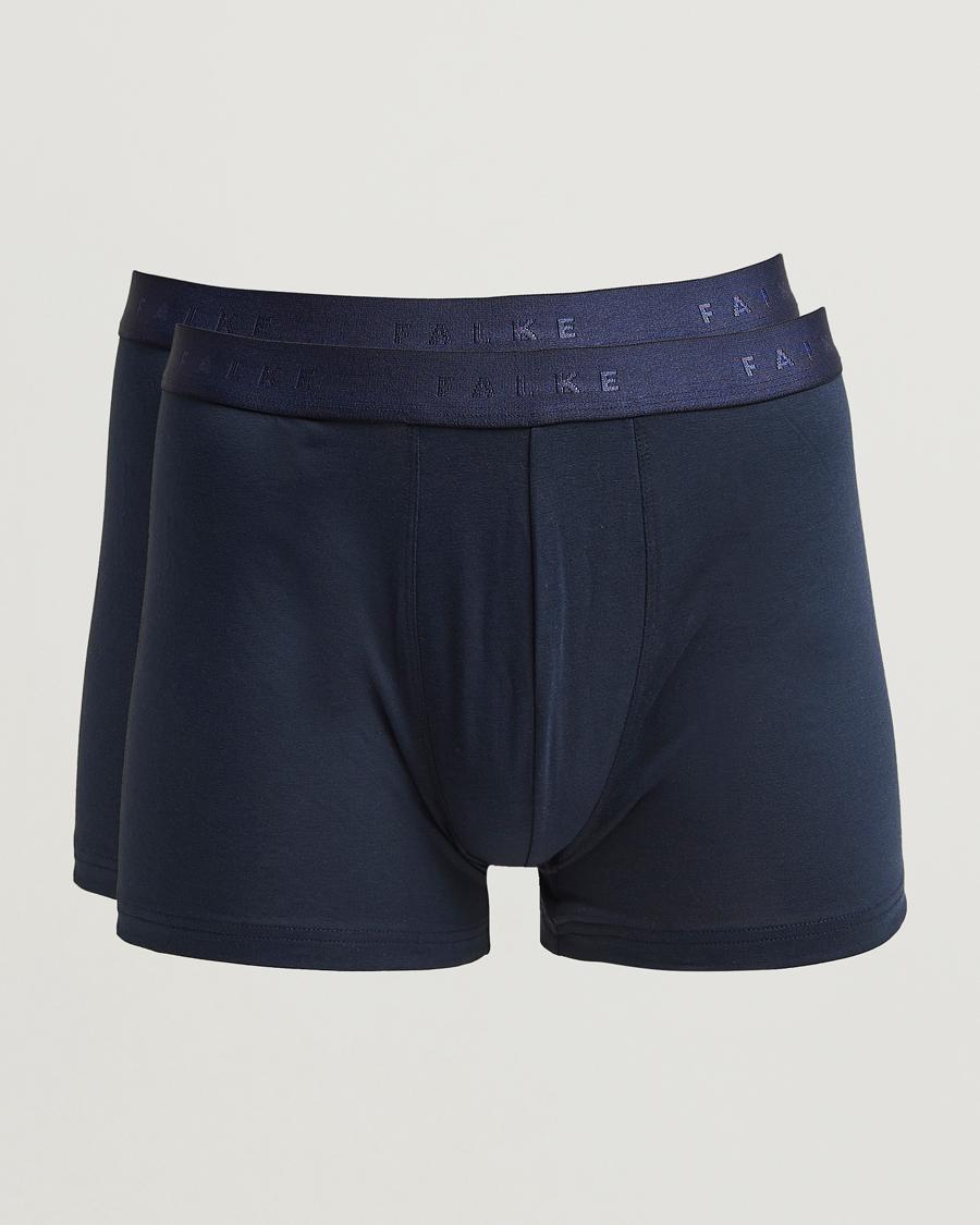 Hombres | Ropa interior y calcetines | Falke | 2-Pack Cotton Boxer Briefs Midnight