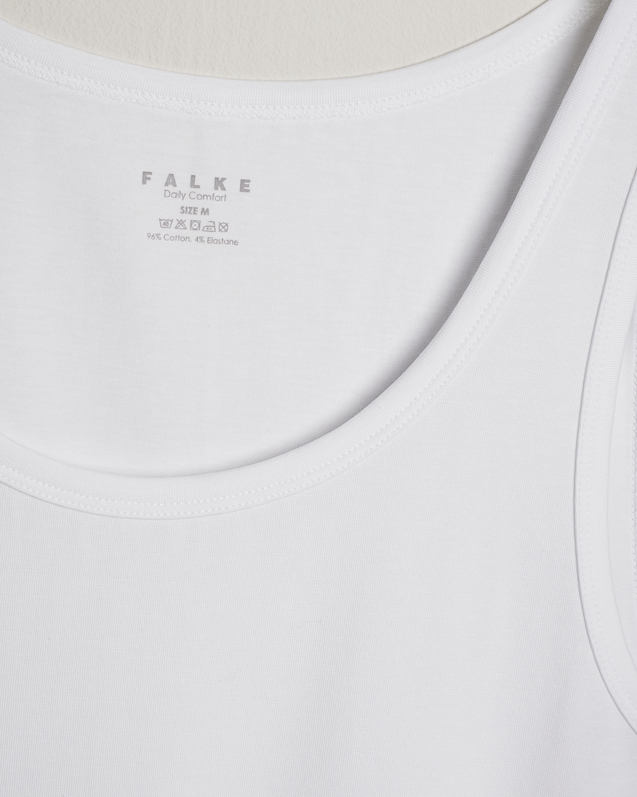 Hombres | Camisetas | Falke | 2-Pack Cotton Tank Top White