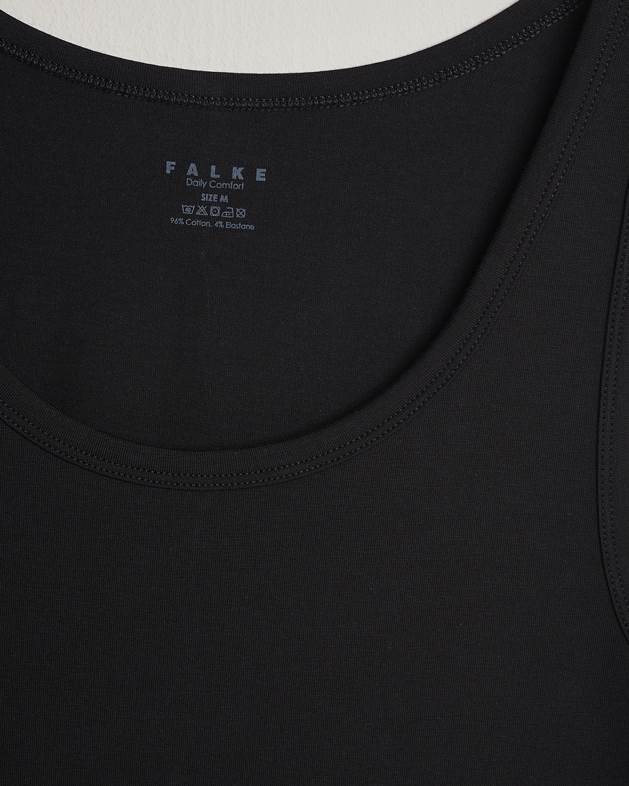 Hombres | Camisetas | Falke | 2-Pack Cotton Tank Top Black