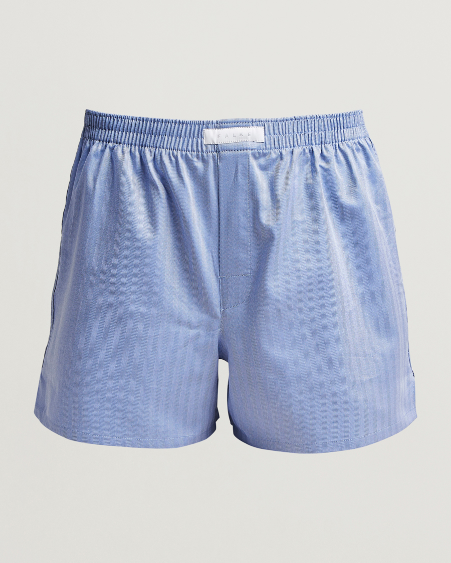 Hombres | Ropa interior y calcetines | Falke | Cotton Woven Boxer Shorts Ocean Blue