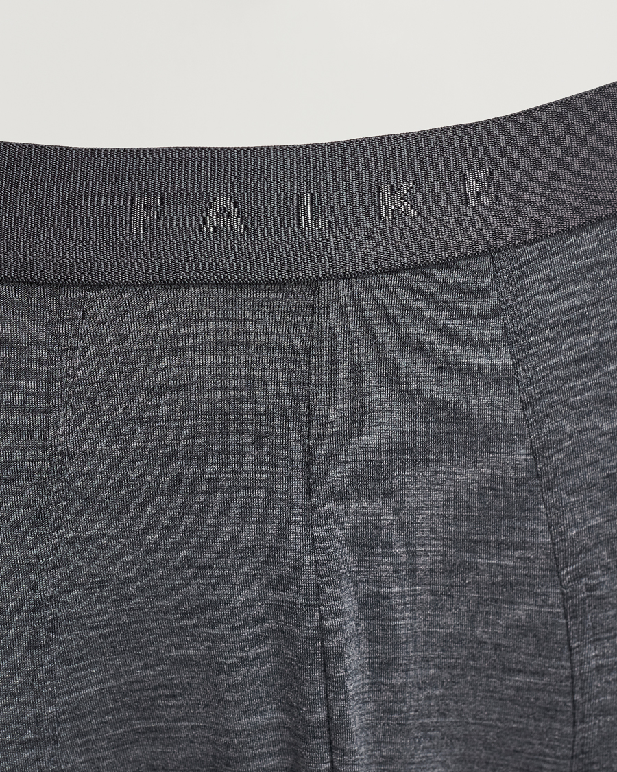 Hombres | Ropa interior y calcetines | Falke | Clima Wool Long Tights Dark Grey Heather