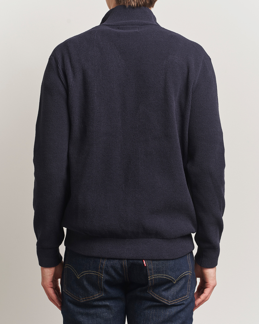 Hombres | Jerséis y prendas de punto | NN07 | Danny Rib Knitted Half Zip Navy Blue