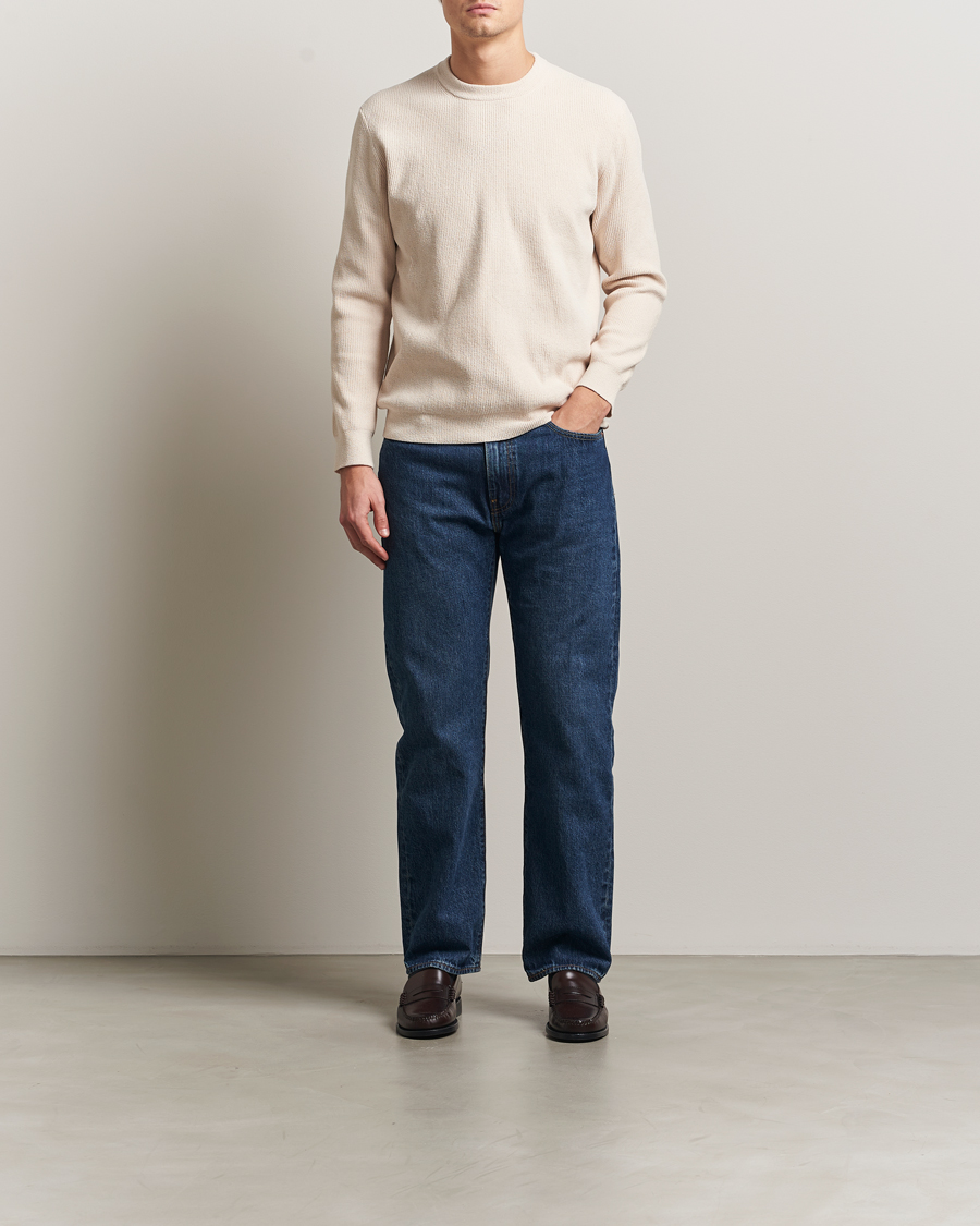 Hombres | Jerséis y prendas de punto | NN07 | Danny Rib Knitted Crew Neck Ivory