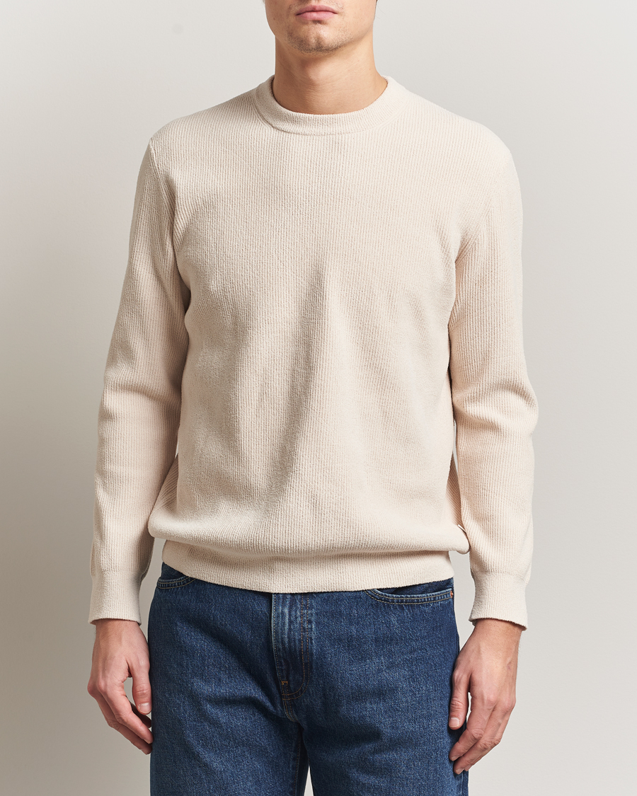 Hombres | Jerséis y prendas de punto | NN07 | Danny Rib Knitted Crew Neck Ivory