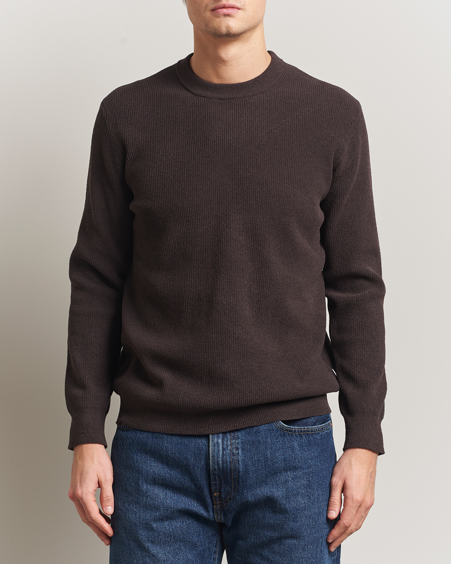 Hombres | Jerséis y prendas de punto | NN07 | Danny Rib Knitted Crew Neck Dusky Port