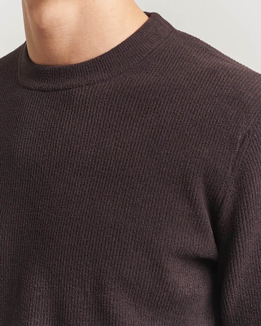 Hombres | Jerséis y prendas de punto | NN07 | Danny Rib Knitted Crew Neck Dusky Port