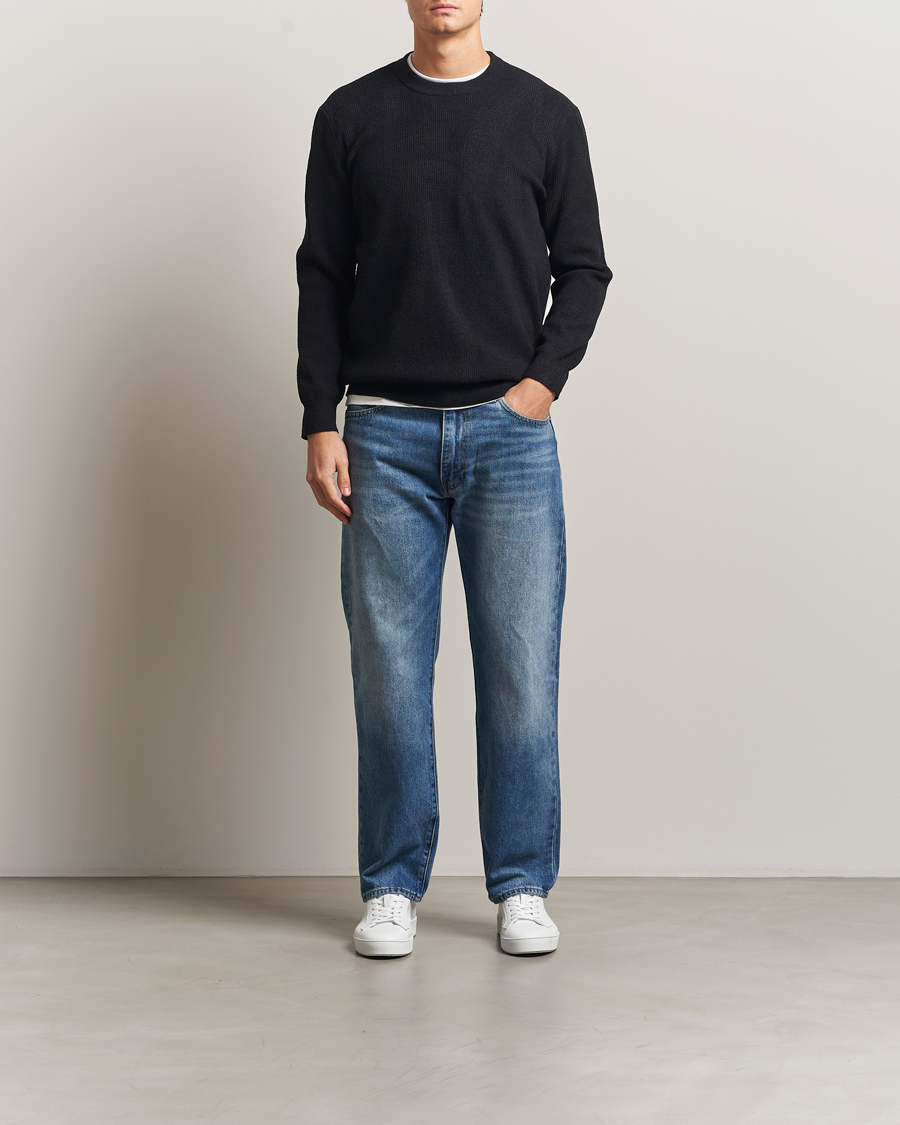 Hombres | Jerséis y prendas de punto | NN07 | Danny Rib Knitted Crew Neck Black
