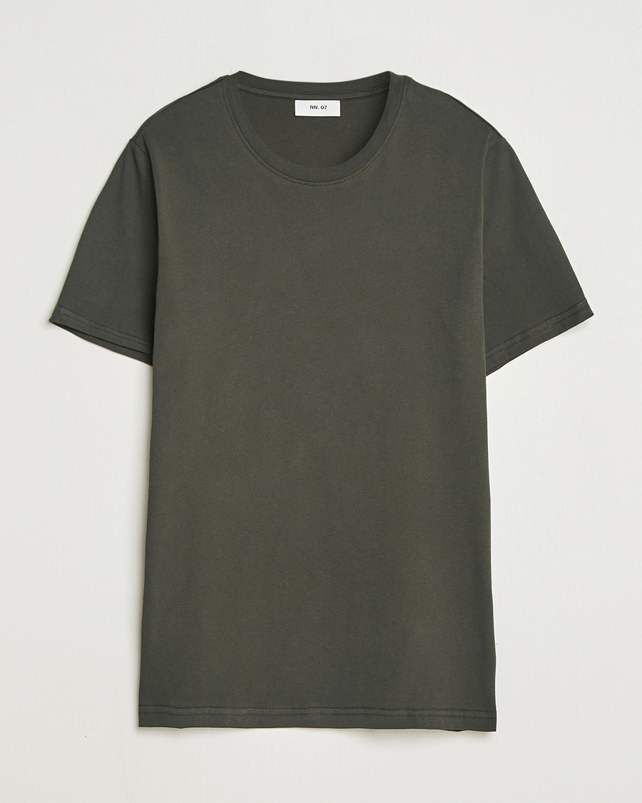 Hombres | Camisetas | NN07 | Percy Crew Neck T-Shirt Dark Army