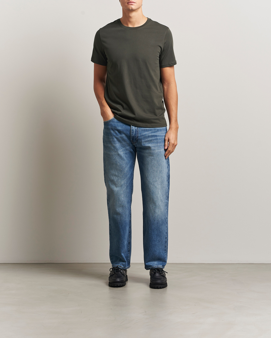 Hombres | Camisetas | NN07 | Percy Crew Neck T-Shirt Dark Army