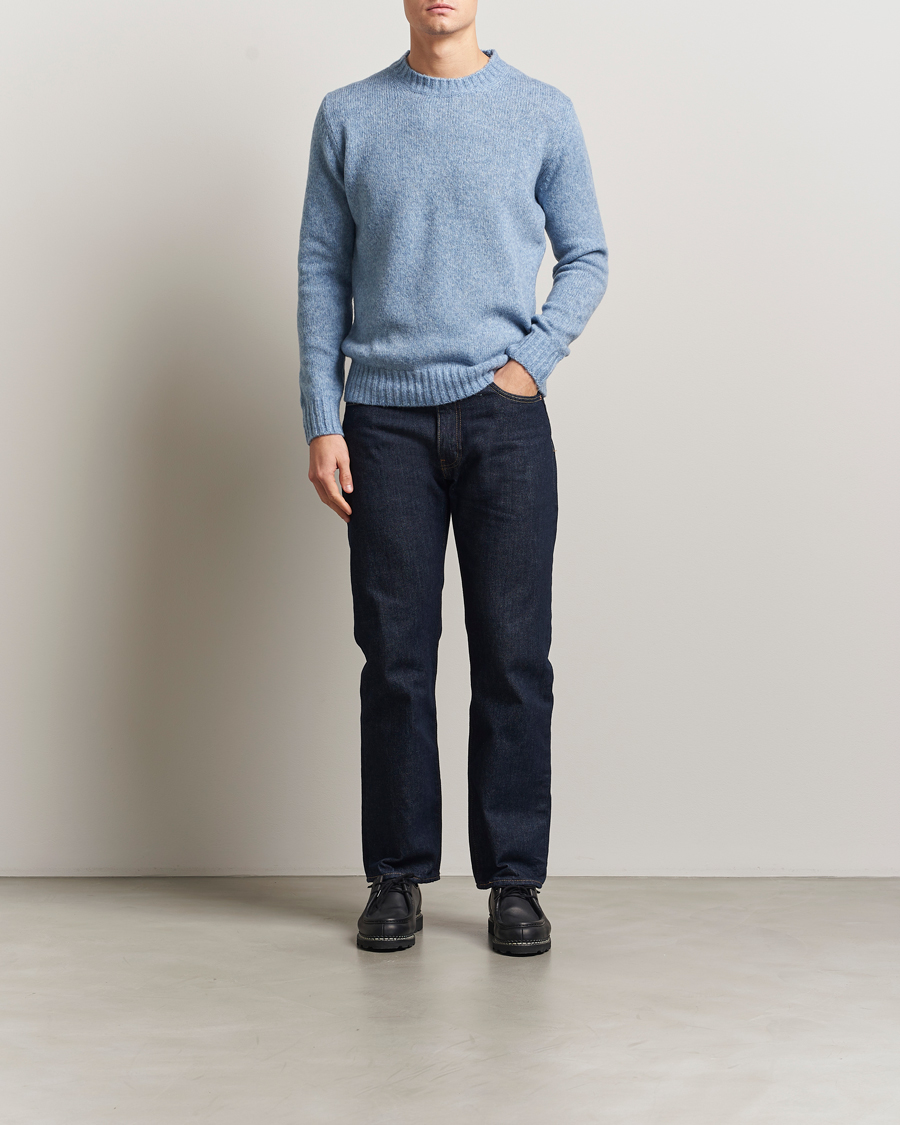 Hombres | Jerséis y prendas de punto | NN07 | Lee Wool Knitted Sweater Denim Blue