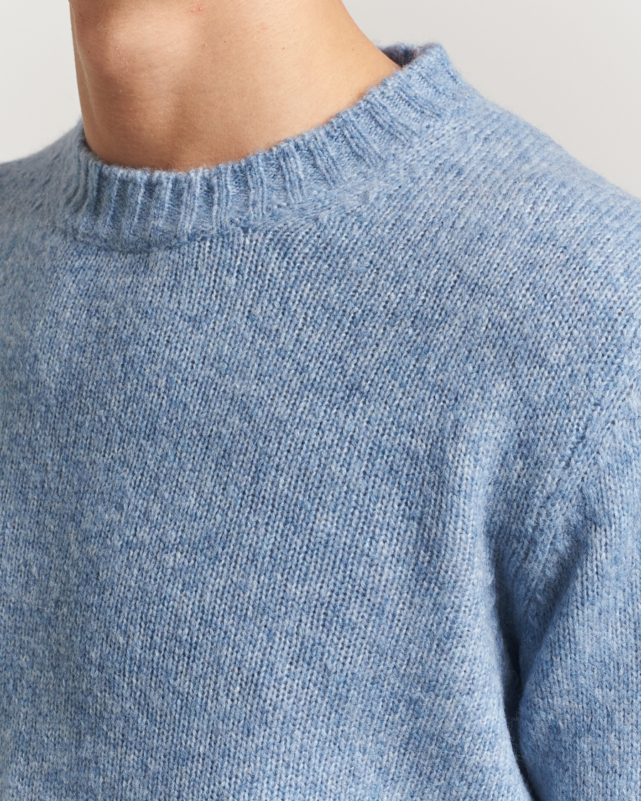 Hombres | Jerséis y prendas de punto | NN07 | Lee Wool Knitted Sweater Denim Blue