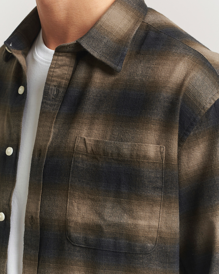 Hombres | Camisas | NN07 | Deon Flannel Checked Shirt Black/Green