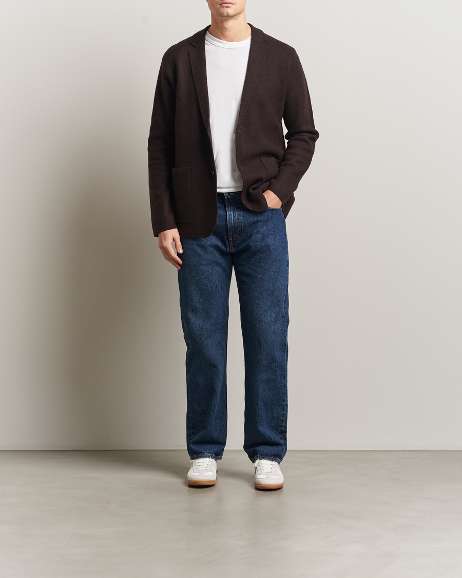 Hombres | Blazers | NN07 | Lucas Boiled Wool Blazer Dusky Port