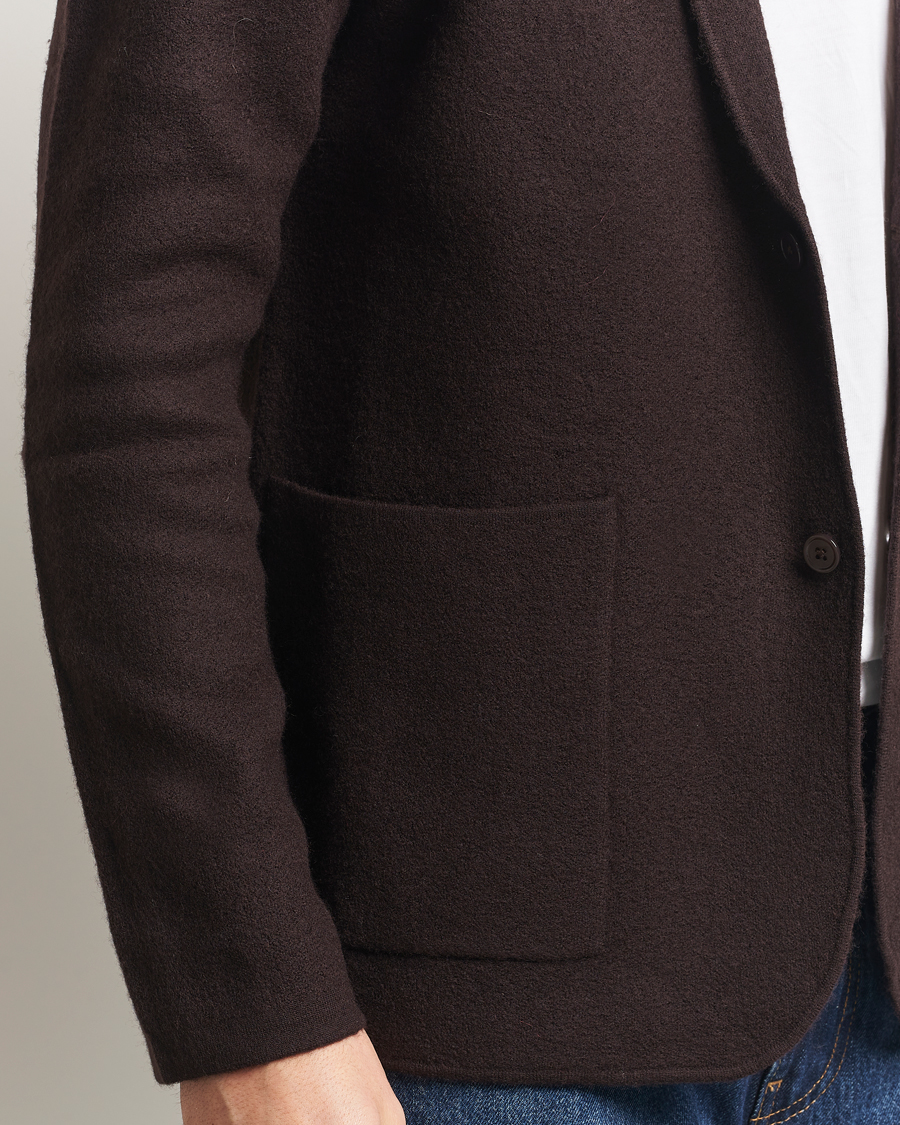 Hombres | Blazers | NN07 | Lucas Boiled Wool Blazer Dusky Port