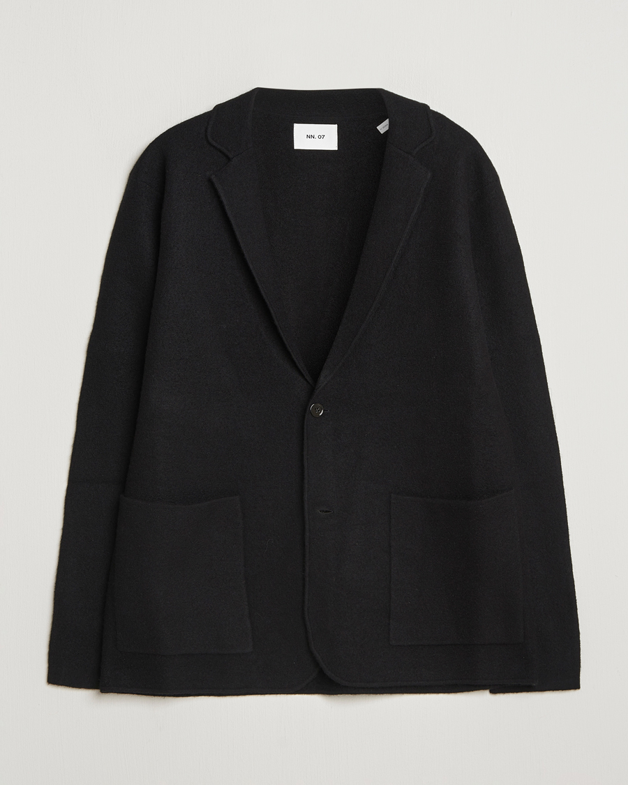 Hombres | Blazers | NN07 | Lucas Boiled Wool Blazer Black