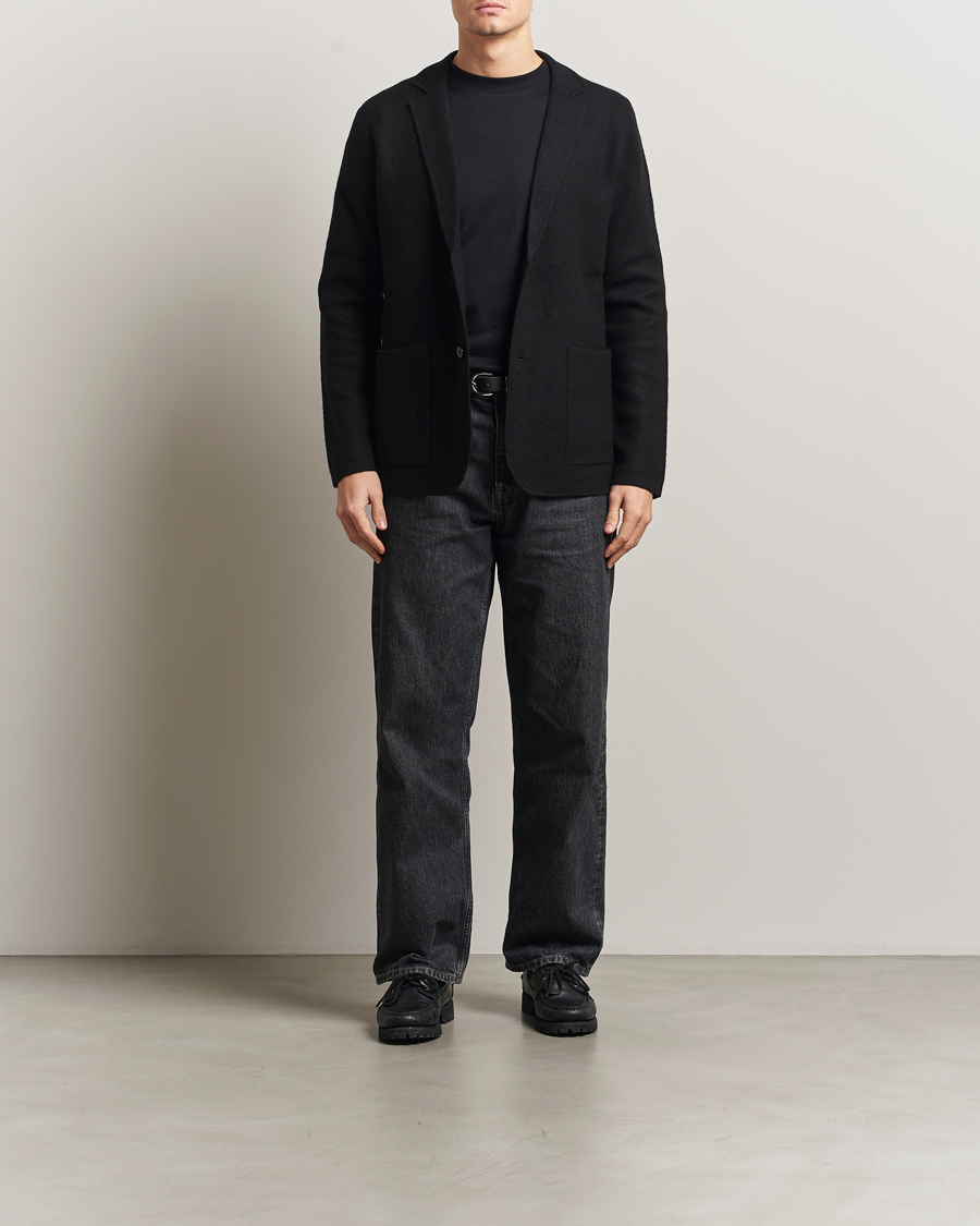 Hombres | Blazers | NN07 | Lucas Boiled Wool Blazer Black