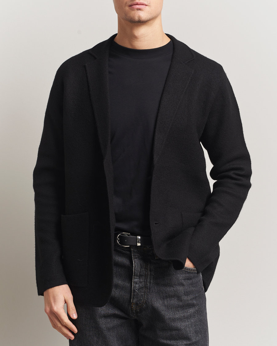 Hombres | Blazers | NN07 | Lucas Boiled Wool Blazer Black